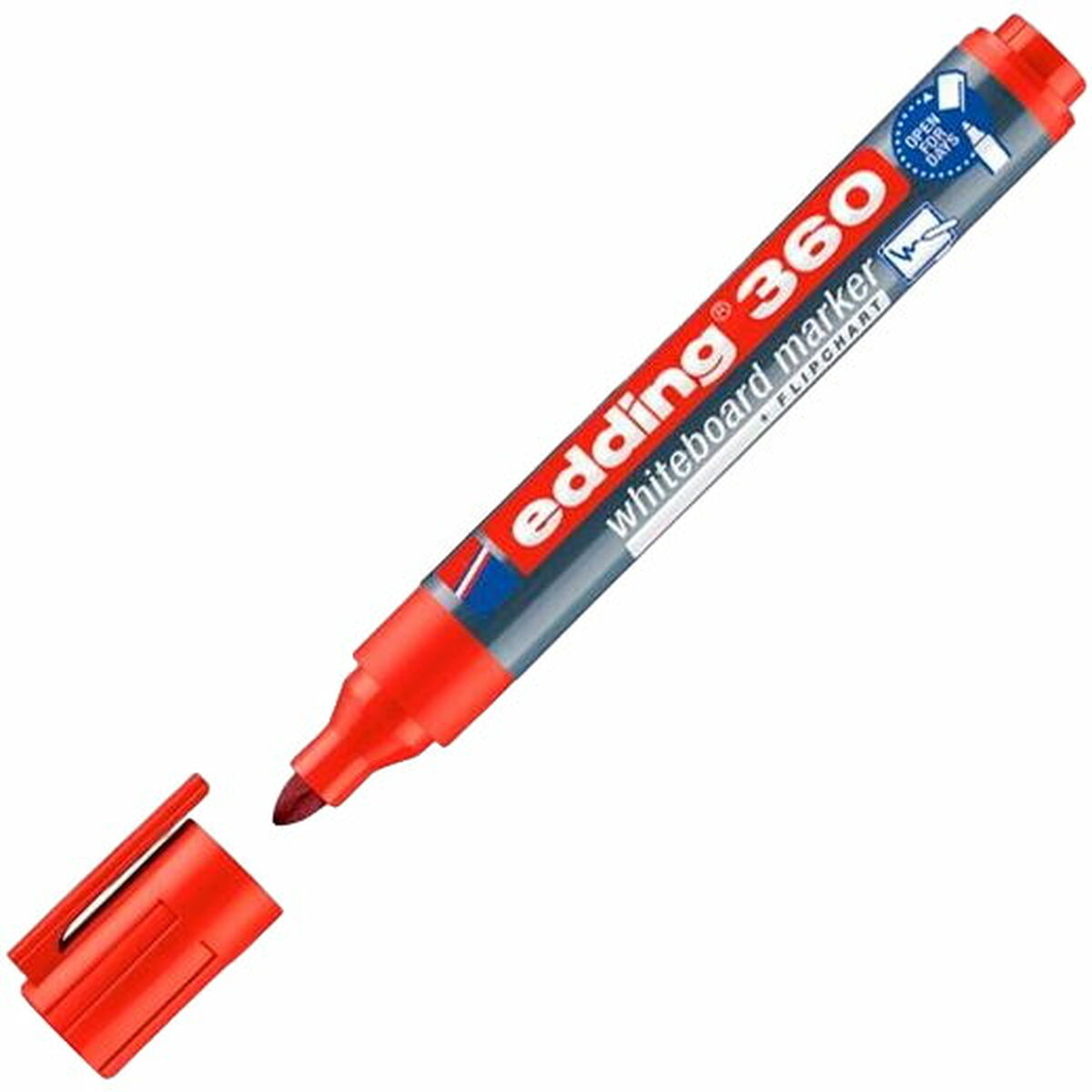 Marker za belo tablo Edding 360 Polnilen Rdeča (10 kosov)